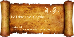Maldacker Gerda névjegykártya